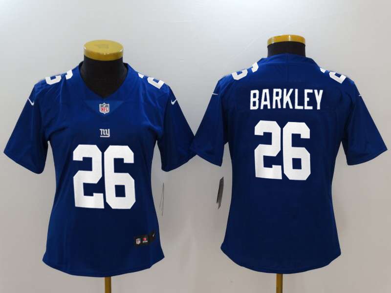 Women New York Giants #26 Barkley Blue Nike Vapor Untouchable Limited NFL Jerseys